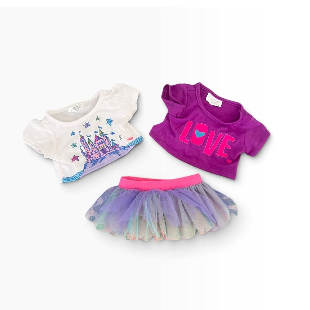NEW Build a Bear Workshop Shirts and Tutu Skirt
